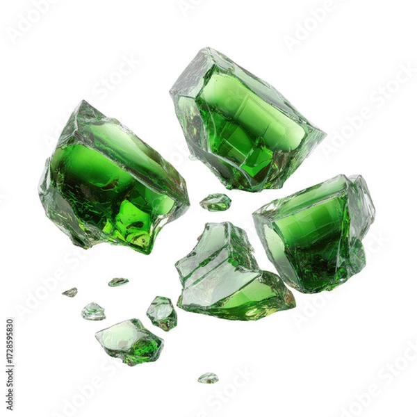 Obraz Emerald-like crystal fragments