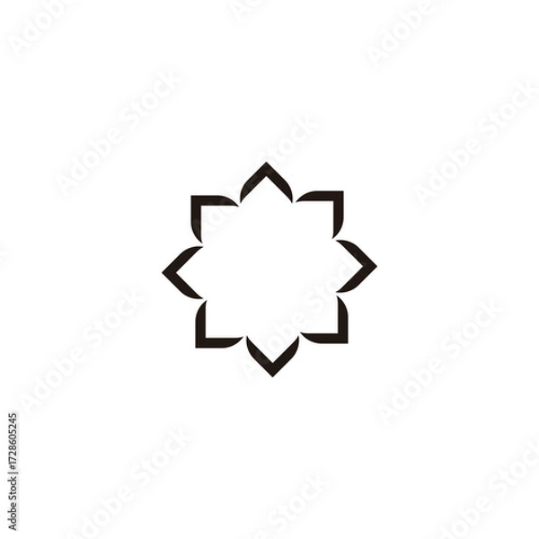 Fototapeta Background, ramadhan, leaves geometric symbol simple logo vector