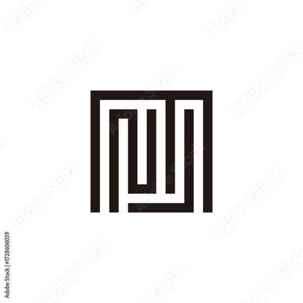 Fototapeta Letter z in circle, technology geometric symbol simple logo vector