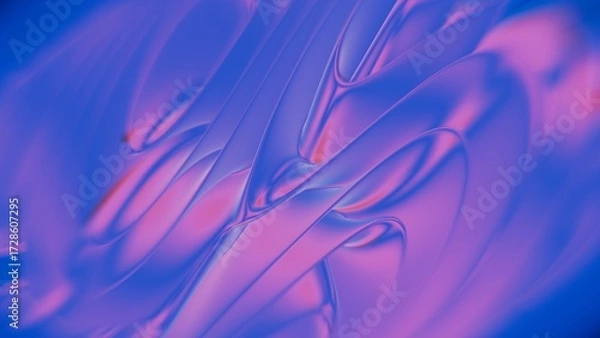 Obraz Abstract Wave Patterns in Purple and Blue
