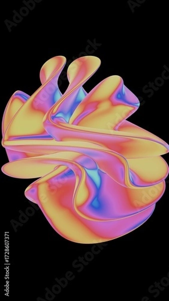 Obraz Colorful Abstract Fluid Shape