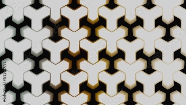 Fototapeta Dynamic Y-shaped geometric pattern with warm golden gradient glow, suitable for sophisticated or tech-themed designs.
