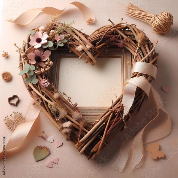 Fototapeta Love - Frame - Heart