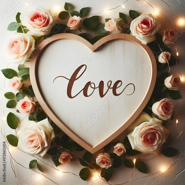 Fototapeta Love - Frame - Heart