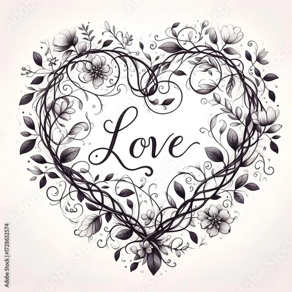 Fototapeta Love - Frame - Heart