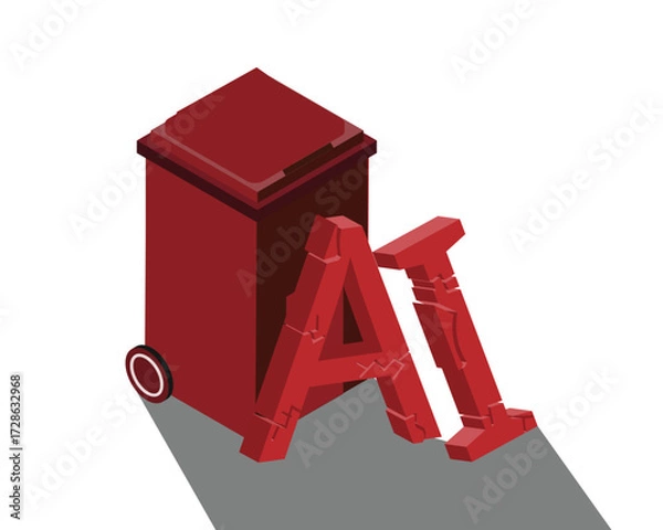 Fototapeta AI Slop for low quality AI outputs content for trash digital output
