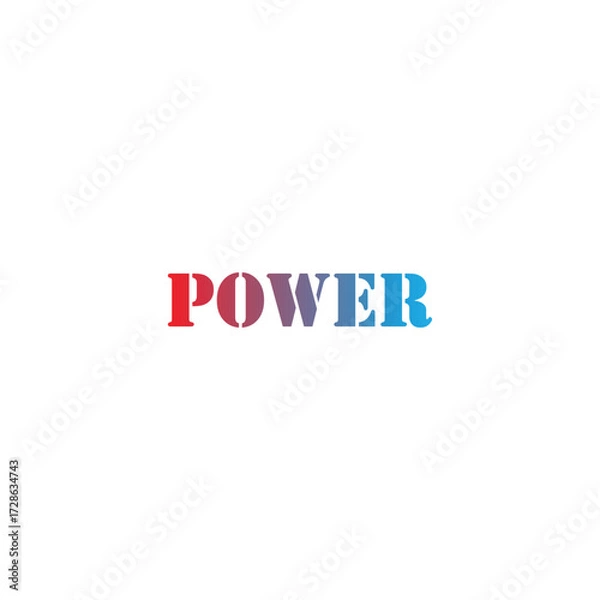Obraz Letter, "POWER", geometric symbol simple logo vector