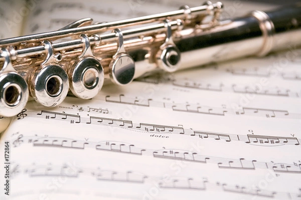 Fototapeta fletu w muzycznym wyniku