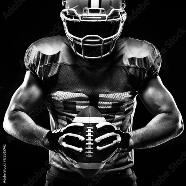 Fototapeta Amerykański sportowiec piłkarski