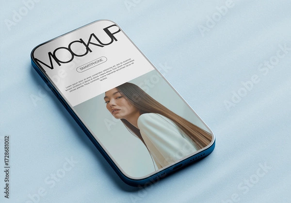 Fototapeta Smartphone Screen Minimal Mockup