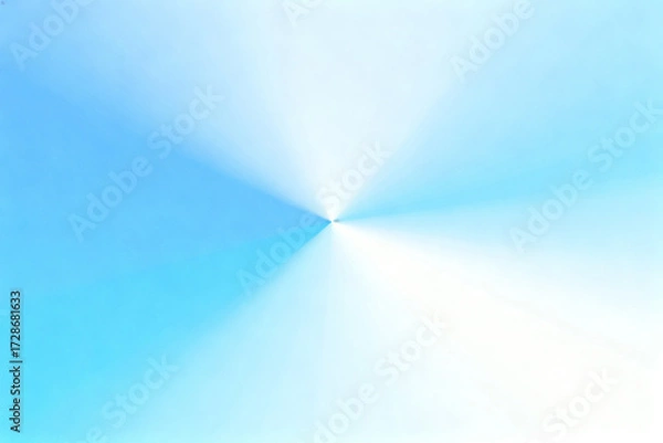 Fototapeta Abstract gradient background with soft blue and white radial light effect