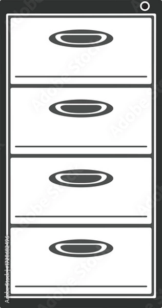 Obraz Filing Cabinet Color Vector Design