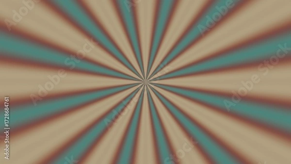 Fototapeta Vintage-inspired teal, beige, and red radial sunburst pattern, perfect for retro or nostalgic themes.