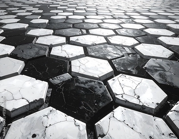 Obraz Abstract hexagonal pavement
