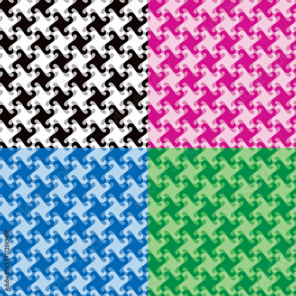 Fototapeta Monochrome Twirl Patterns