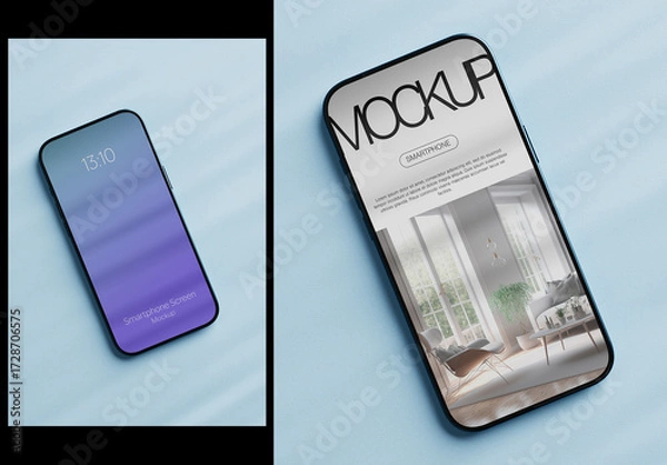 Fototapeta App UI UX Smartphone Mockup