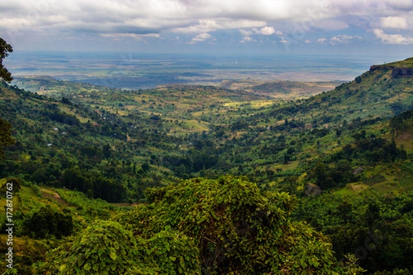 Obraz Widok z wodospadu Sipi w Parku Narodowym Mount Elgon w Ugandzie