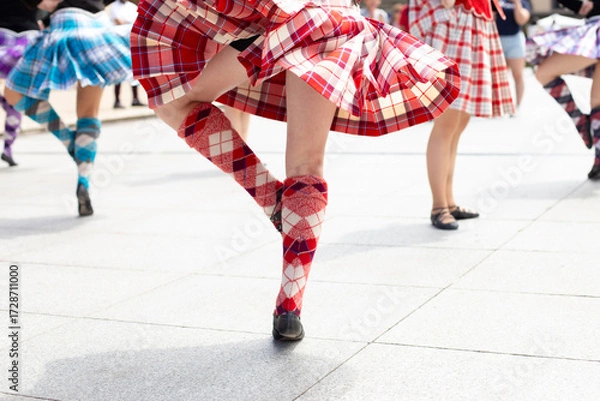 Obraz Scottish traditional dancing