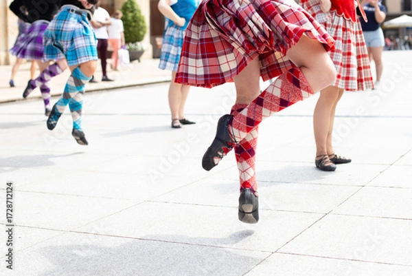 Obraz Scottish traditional dancing