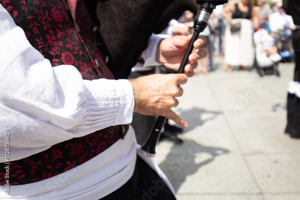 Obraz Galician musician playing a bagpipe
