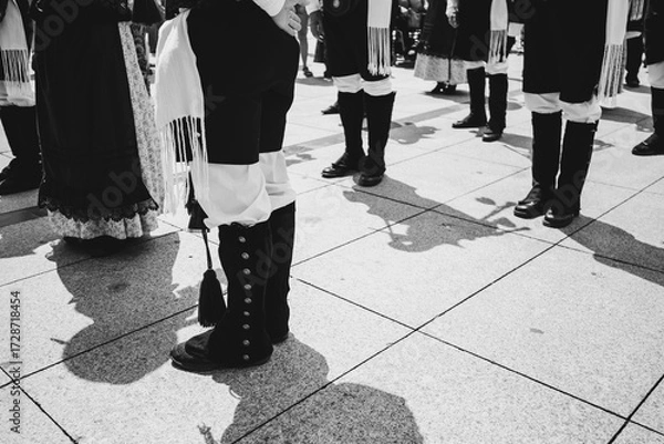 Obraz Galician musicians and shadows