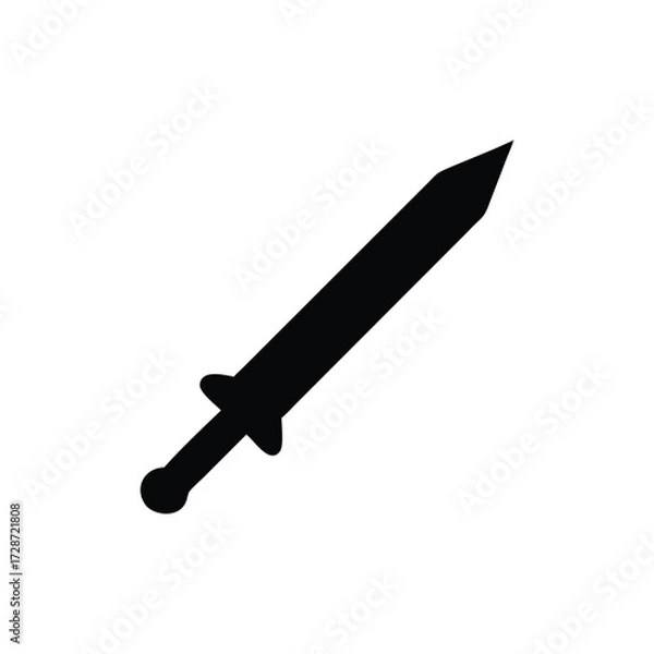 Obraz sword vector illustration,sword silhouette