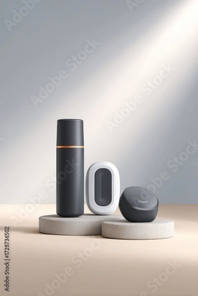 Fototapeta Futuristic Whole Body Deodorant with Minimal Design and Portable Travel-Friendly Packaging