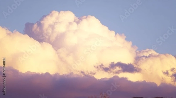 Obraz Pastel Cumulus Clouds at Sunset