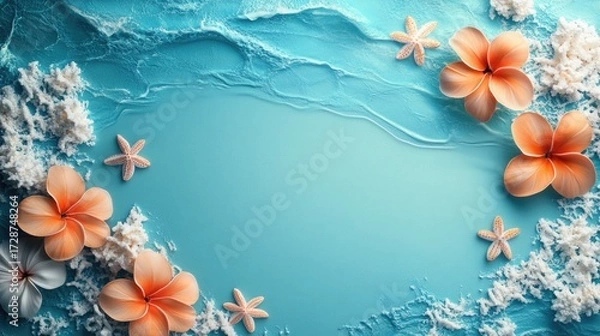 Fototapeta Summer Background with High-Quality Details, Perfect for Seasonal and Relaxing Design Themes.