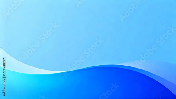 Fototapeta Blue Gradient Wave Abstract Background