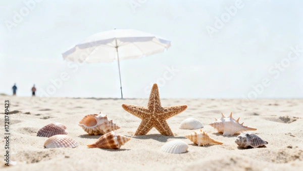 Fototapeta Seashell and Shell on Beach