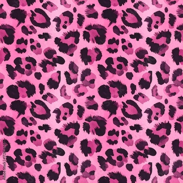 Fototapeta Pink leopard print pattern (1)