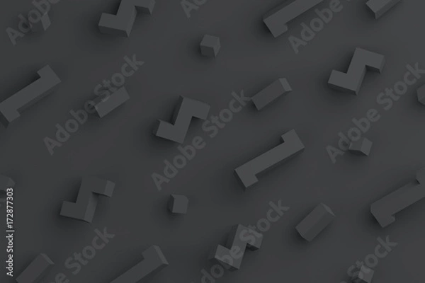 Fototapeta Abstract 3d rendering of geometric shapes. Modern background design for poster, cover, branding, banner, placard.