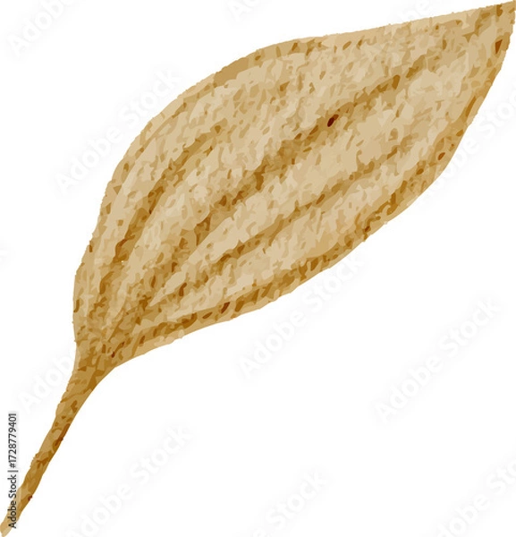 Obraz gold watercolor leaf illustration