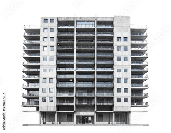 Fototapeta Modern apartment building facade (1)