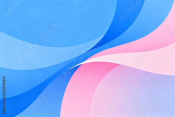 Fototapeta Abstract wavy background with flowing blue and pink gradients