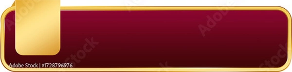 Fototapeta Red and Gold Infographic Label List
