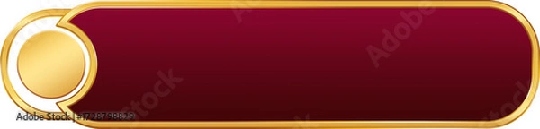 Fototapeta Red and Gold Infographic Label List
