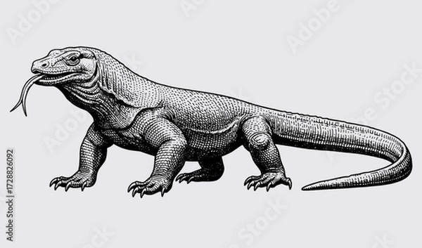 Obraz komodo dragon.eps