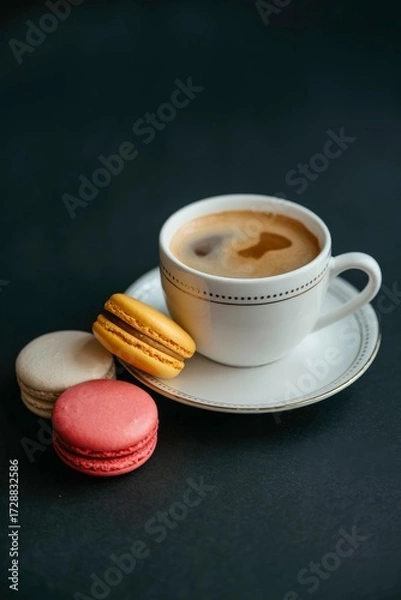Fototapeta Espresso and Macaroons