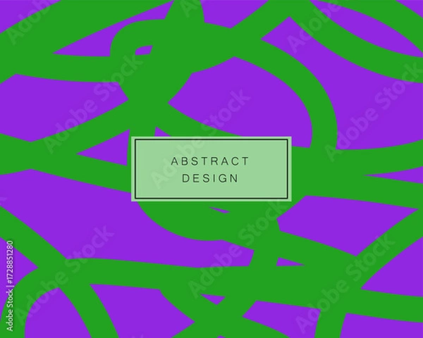 Fototapeta Abstract Vibrant Graphic Design Poster Print. Contemporary Colorful card Invitation Pattern. Hand Drawn Doodle Geometric Trendy Banner. Creative Bold Cover Template.