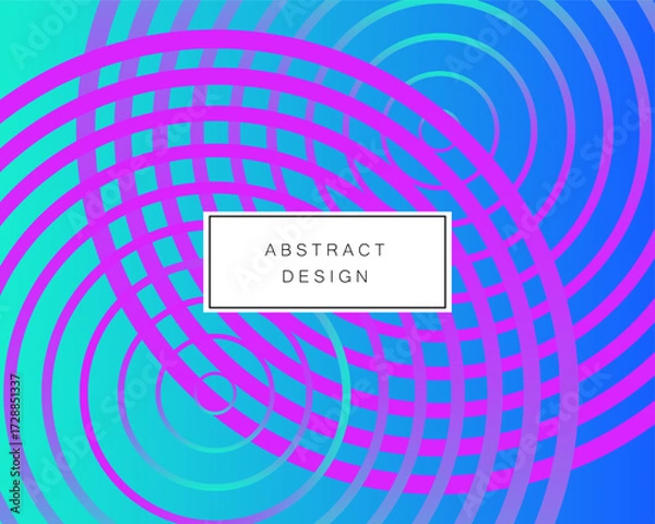 Fototapeta Abstract Vibrant Graphic Design Poster Print. Contemporary Colorful card Invitation Pattern. Hand Drawn Doodle Geometric Trendy Banner. Creative Bold Cover Template.
