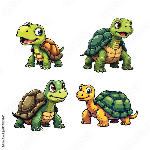 Obraz funny turtle cartoon.