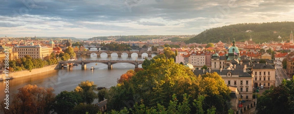Obraz Evening Prague from Letenske sady