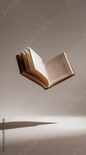 Fototapeta Single Floating Minimalist Book