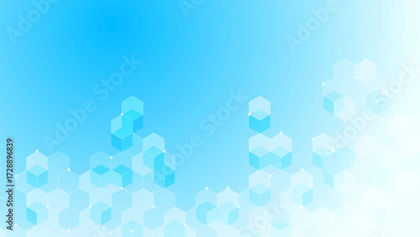 Fototapeta Abstract geometric hexagons shape medicine and science background. Health care and medical pattern innovation concept background design