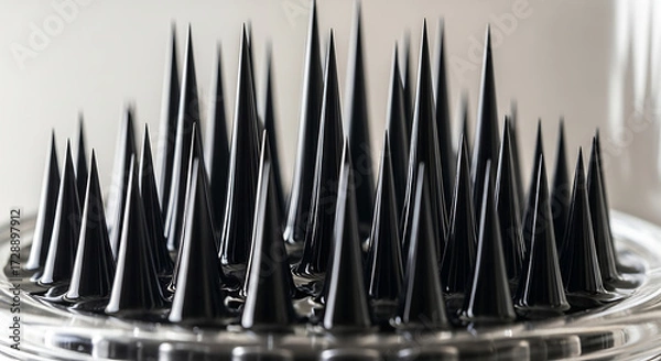 Fototapeta Exploring innovative design concepts in a futuristic 3d model studio close-up view of modern art in a dynamic environment