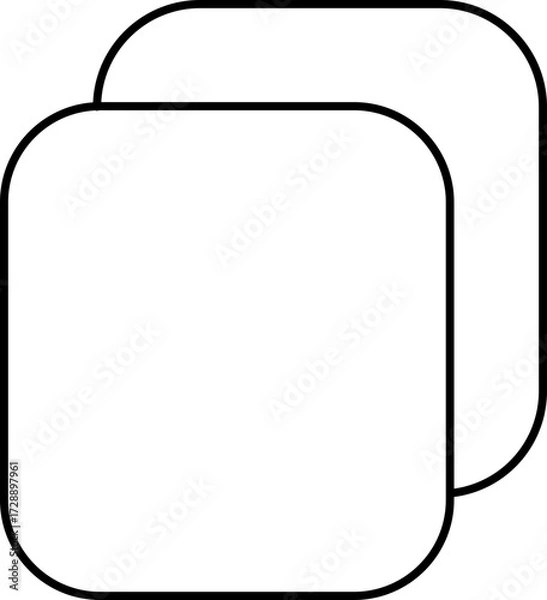 Fototapeta Copy Icon in Black Line Art.