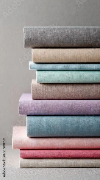 Fototapeta Single Diagonal Pastel Book Stack