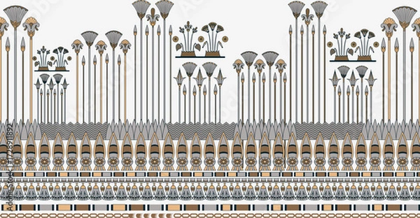 Obraz Seamless Paisley Indian Silky and Abstract boder